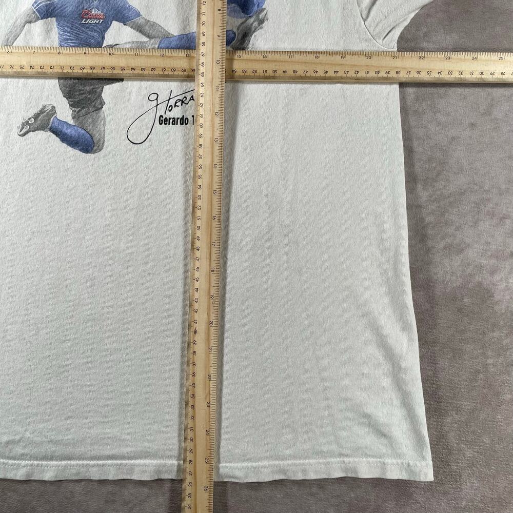 Vintage Gerardo Torrado Coors Light Soccer T-Shirt Men’s Large Cruz Azul Mexico - Picture 4 of 7